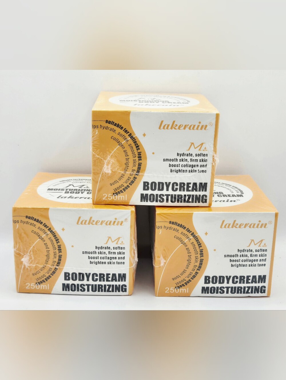 Lakerain Moisturizing Body Cream 250ml Lot of 3 New Sealed Exp 11/21/26